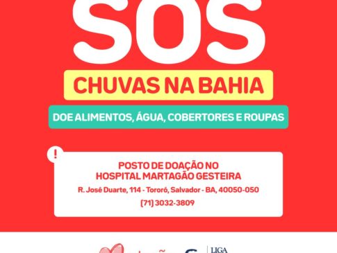 Hospital Martagão Gesteira passa a receber doações para as vítimas das chuvas na Bahia