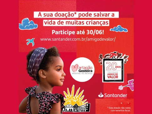 Campanha do Santander beneficiará pacientes do Martagão